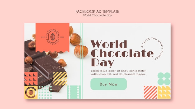 PSD modèle facebook de la journée mondiale du chocolat