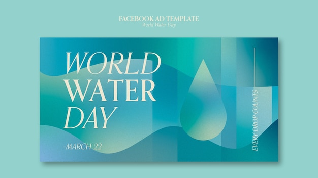 Modèle facebook de la journée mondiale de l'eau