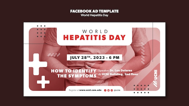 Modèle facebook de la journée mondiale de l'hépatite