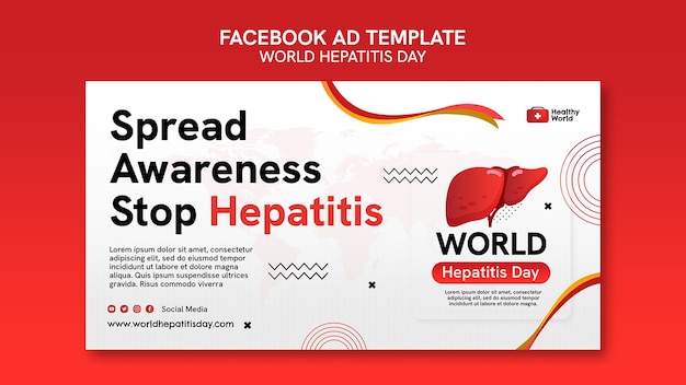 Modèle facebook de la journée mondiale de l'hépatite