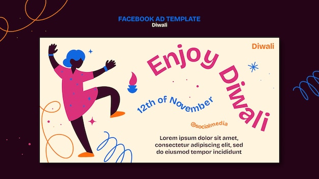 Le Modèle De Facebook Pour La Célébration De Diwali