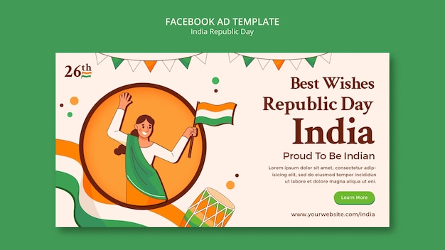 Modèle De Facebook Pour La Célébration De La Fête De La République