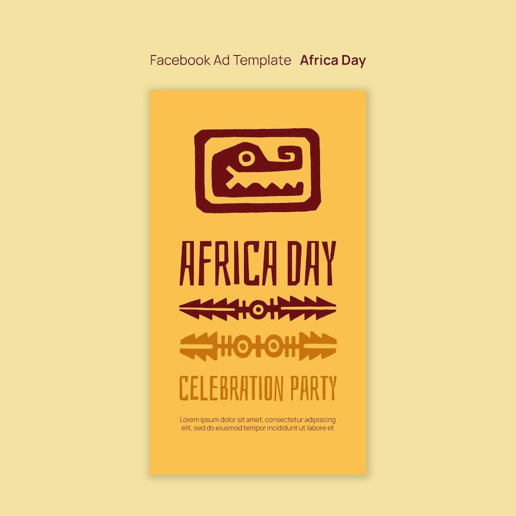 PSD modèle de facebook pour la célébration de la journée de l'afrique