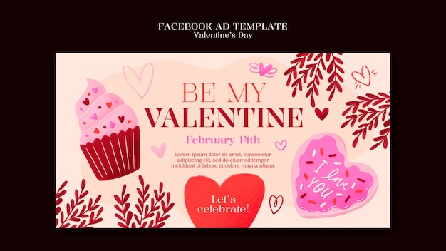 Le Modèle De Facebook Pour La Célébration De La Saint-valentin