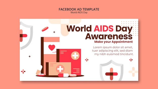 Modèle Facebook pour la journée mondiale du sida