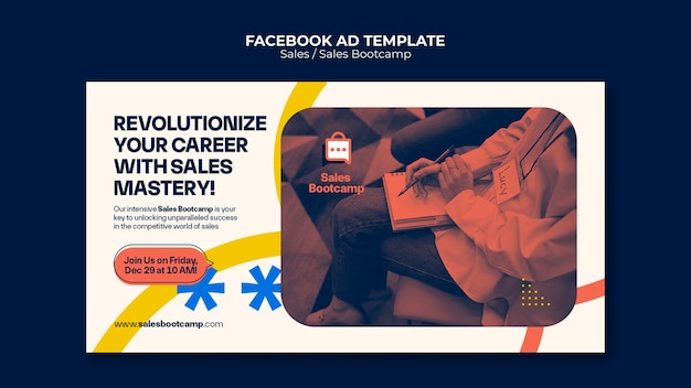 modèle de Facebook de vente à la conception plate