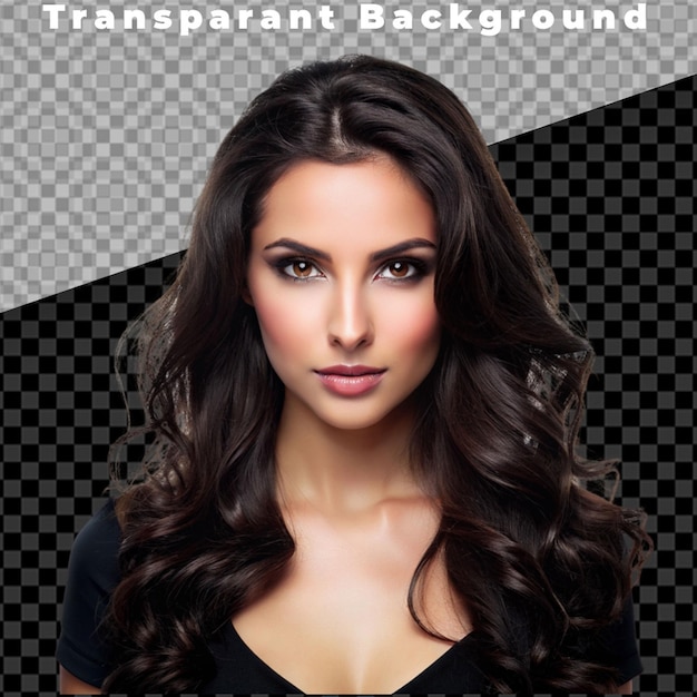 Modèle féminine caucasienne à fond transparent