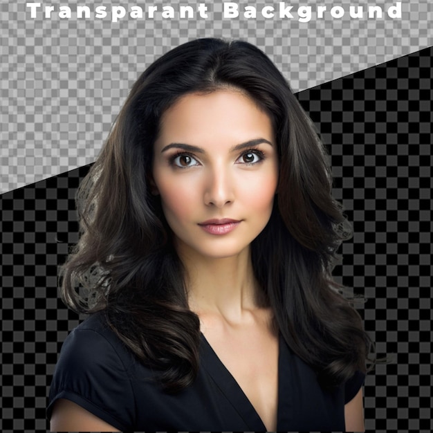 Modèle féminine caucasienne à fond transparent