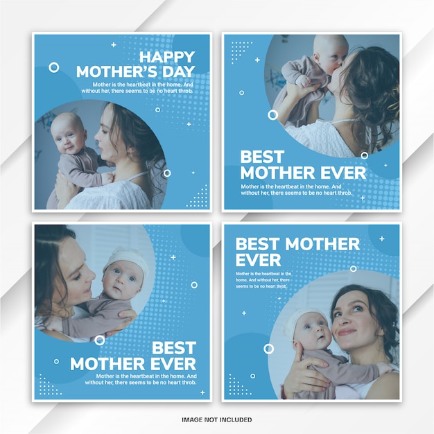 Modèle de fête des mères du bundle Instagram Post Bundle