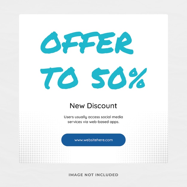 Modèle de flux Instagram de thème bleu de marque Design PSD