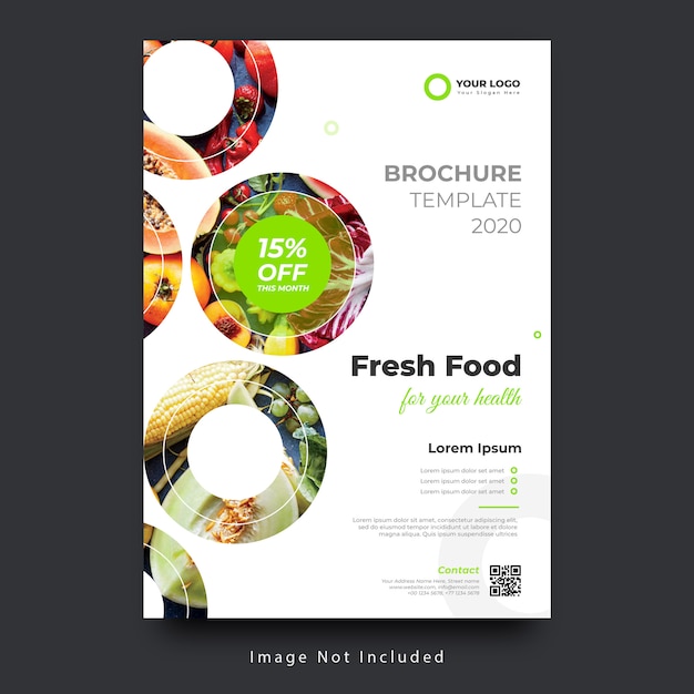 PSD modèle de flyer d'affiche biologique d'aliments frais
