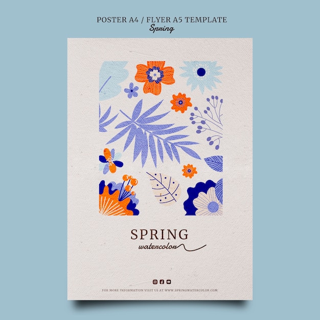 Modèle de flyer d'art aquarelle