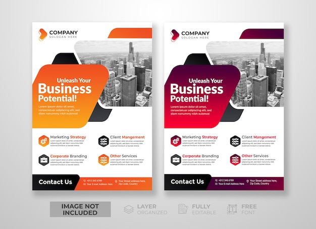 Modèle de flyer de concept polyvalent d'agence de marketing numérique d'entreprise moderne et créatif