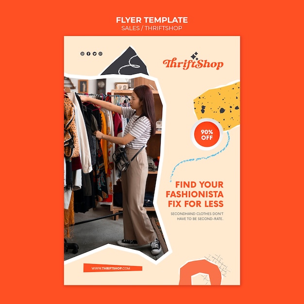 Modèle de flyer de concept de vente