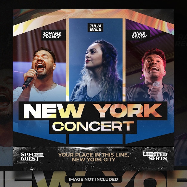 Modèle De Flyer De Concert De Musique à New York