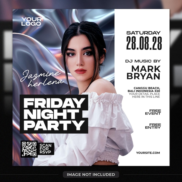 Modèle de flyer de concert de musique