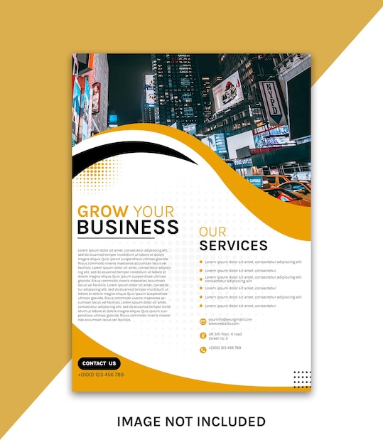 Modèle de flyer de croissance d'entreprise moderne.