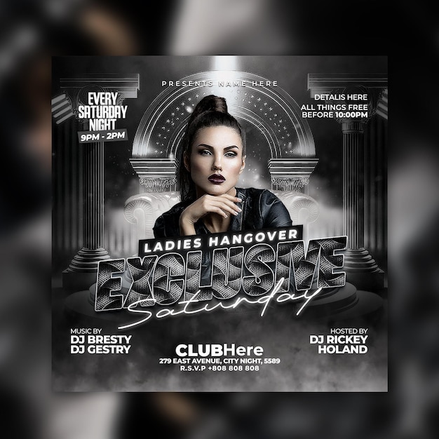 Modèle De Flyer Du Club De Nuit Psd