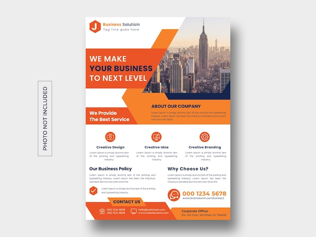 Modèle de flyer d'entreprise moderne