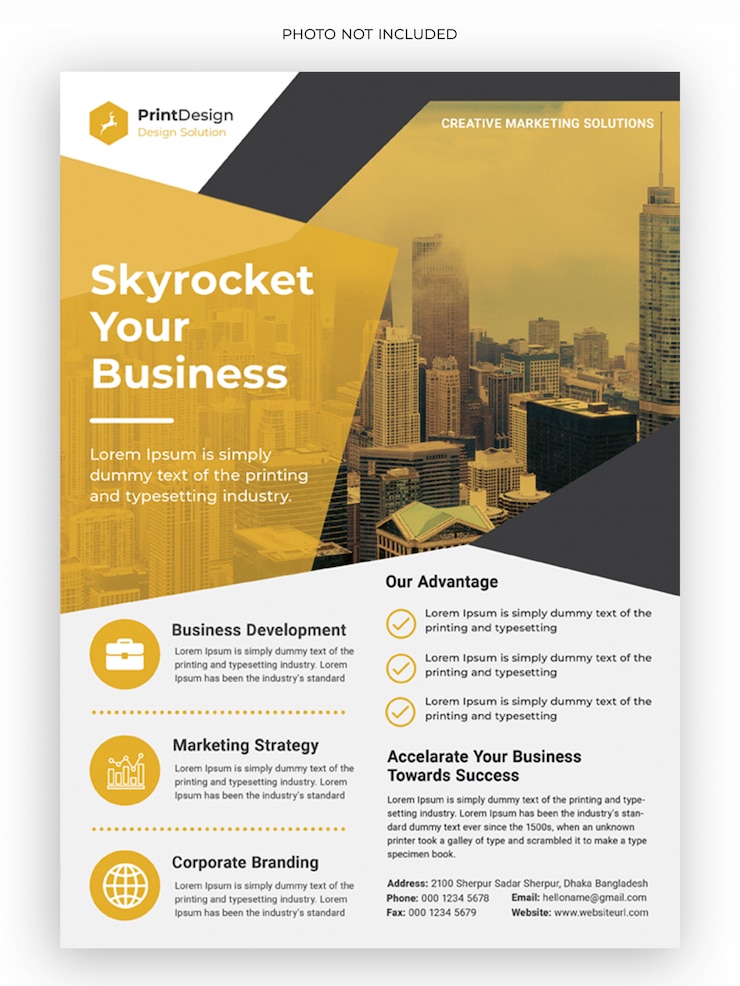 PSD modèle de flyer d'entreprise