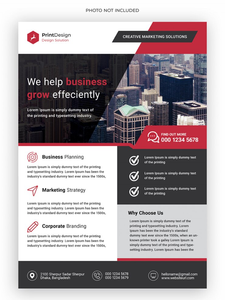 PSD modèle de flyer d'entreprise
