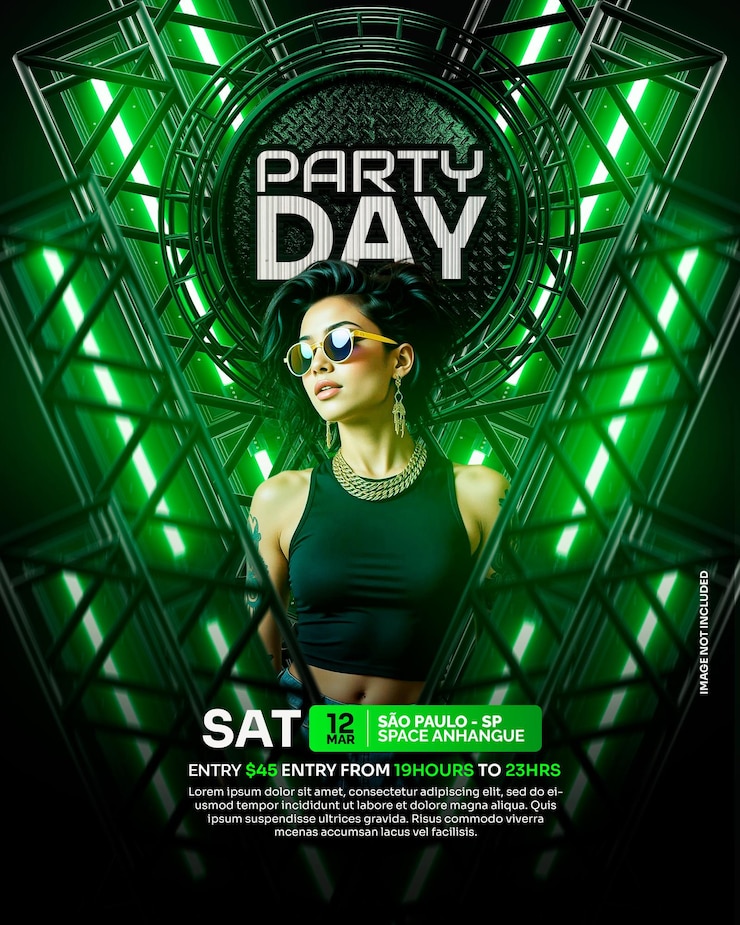 PSD modèle de flyer de l'événement mix electro party dj