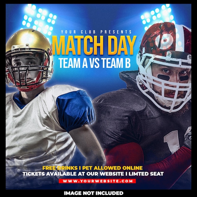 Modèle de Flyer d'événement sportif de football américain