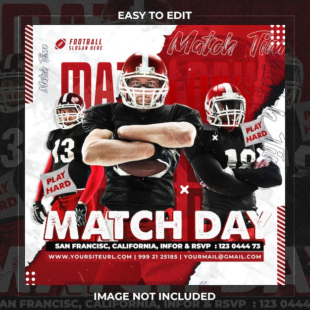 Modèle de flyer d'événement sportif de football