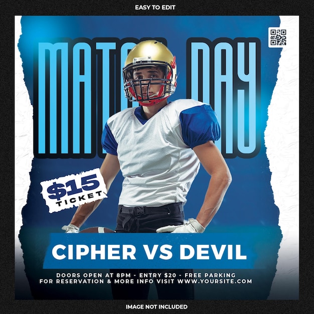 Modèle de Flyer de événement sportif de football
