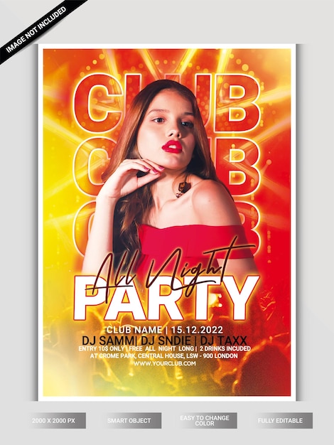 Modèle De Flyer De Fête De Club