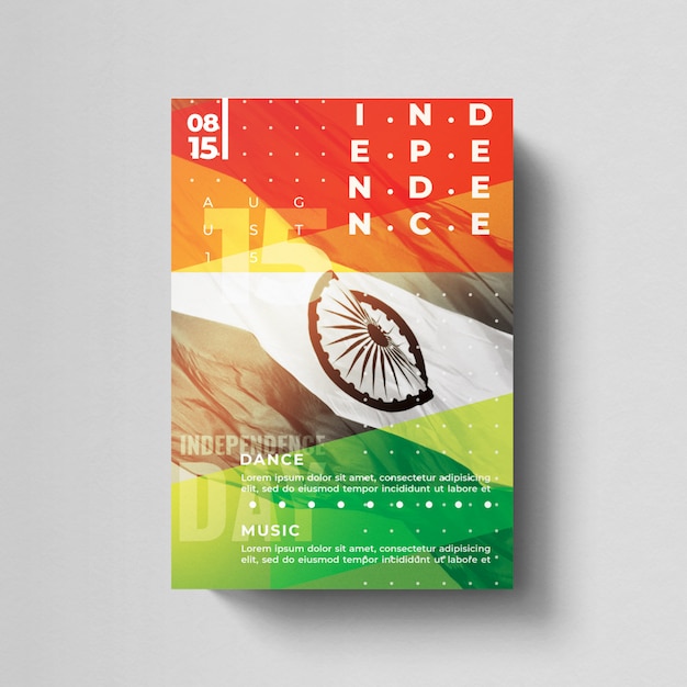 Modèle De Flyer De Fête De L'indépendance Indienne