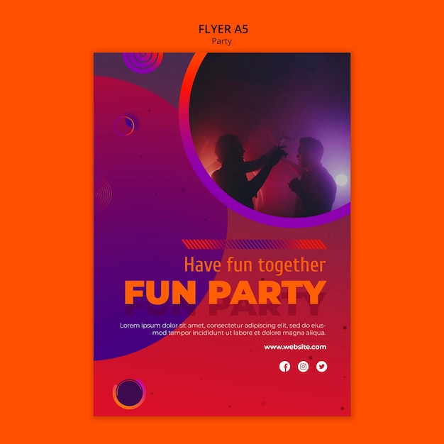 Modèle de flyer de fête