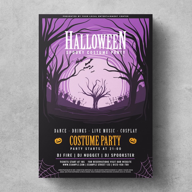 PSD modèle de flyer de halloween