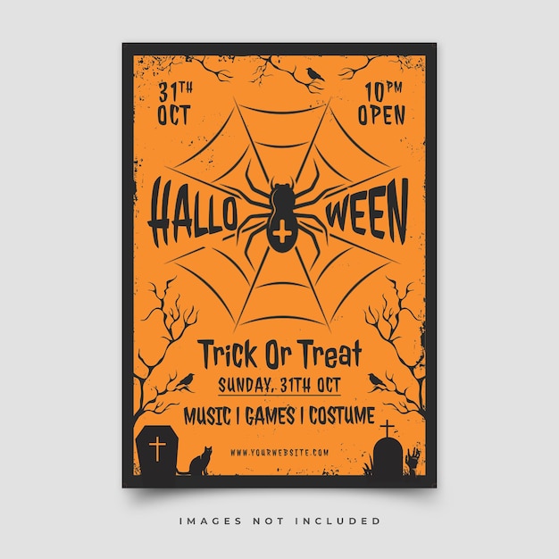 PSD modèle de flyer joyeux halloween