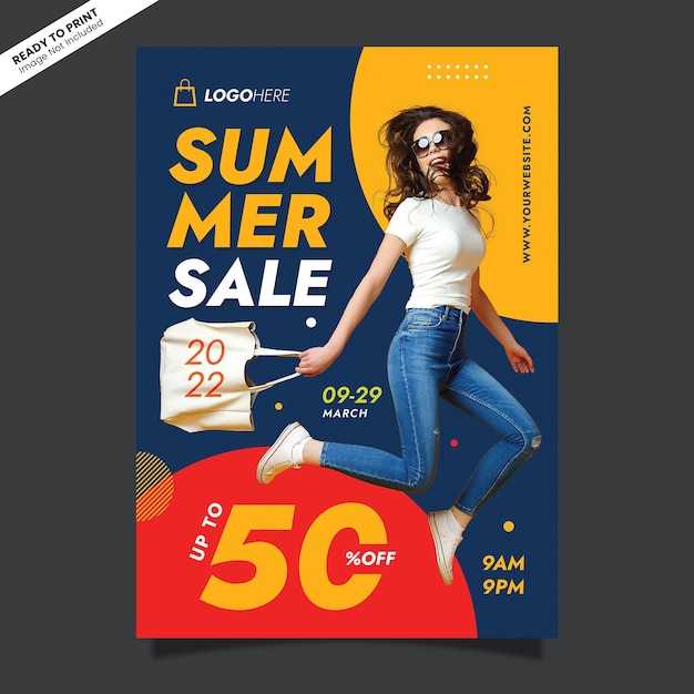 PSD modèle de flyer de mode de vente d'été