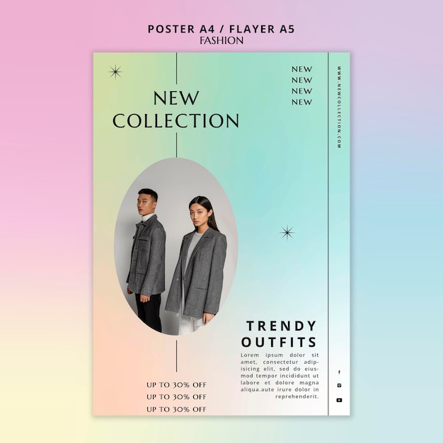 Modèle de flyer de nouvelle collection de mode