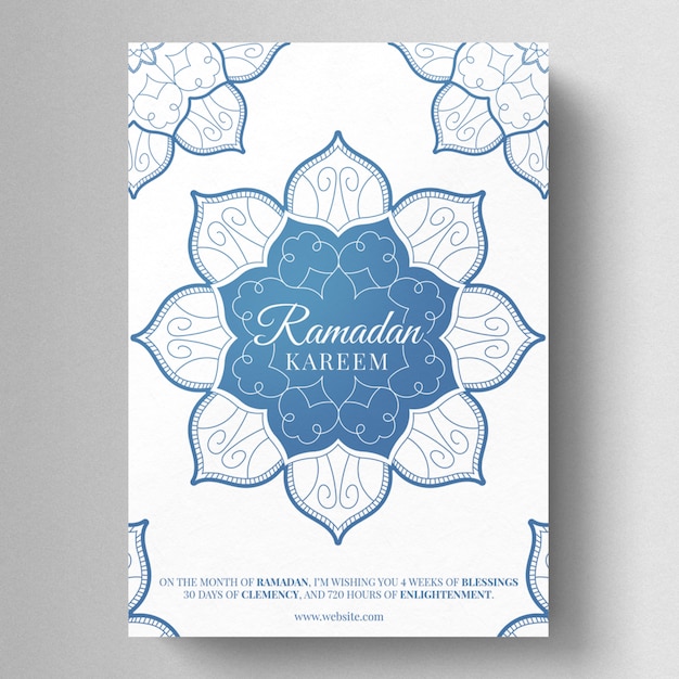 PSD modèle de flyer de ramadan kareem