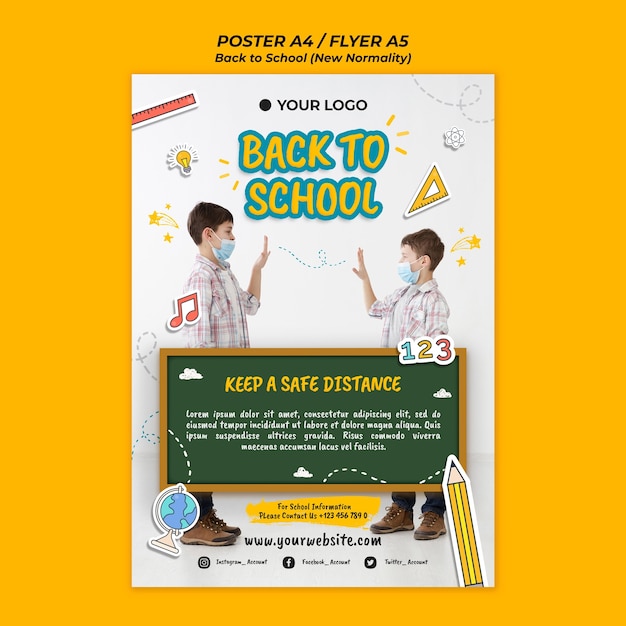 Modèle De Flyer De Rentrée Scolaire