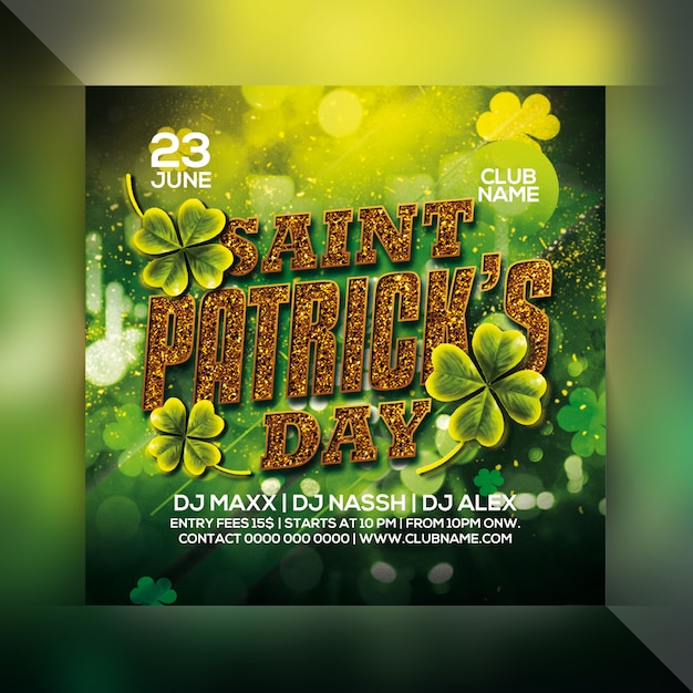 PSD modèle de flyer de la saint patrick