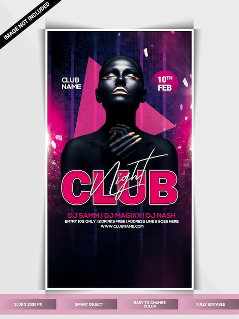Modèle de flyer de soirée club