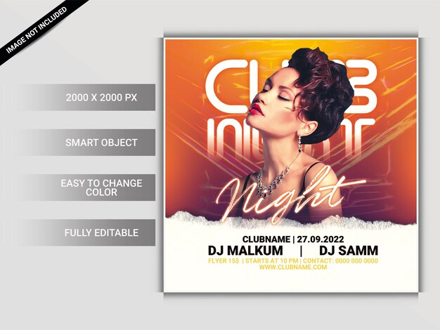 Modèle De Flyer De Soirée Club