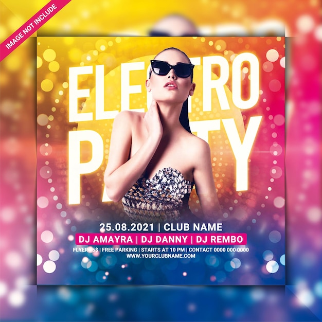 Modèle De Flyer De Soirée électro