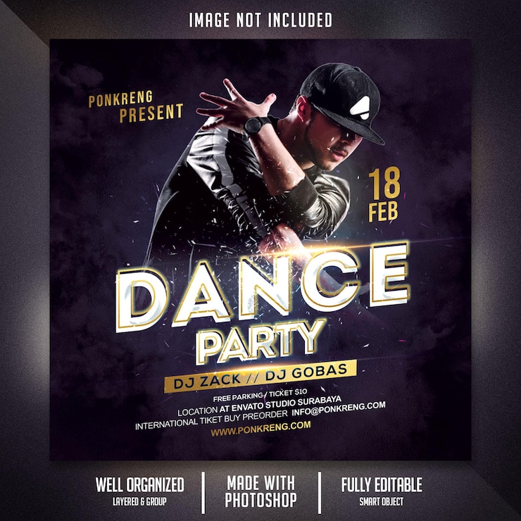 PSD modèle de flyer de soirée