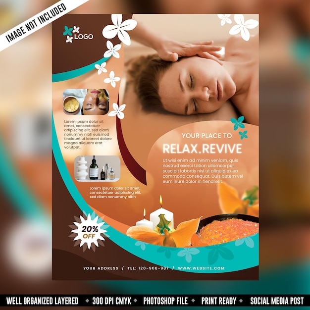 PSD modèle de flyer spa beauté moderne