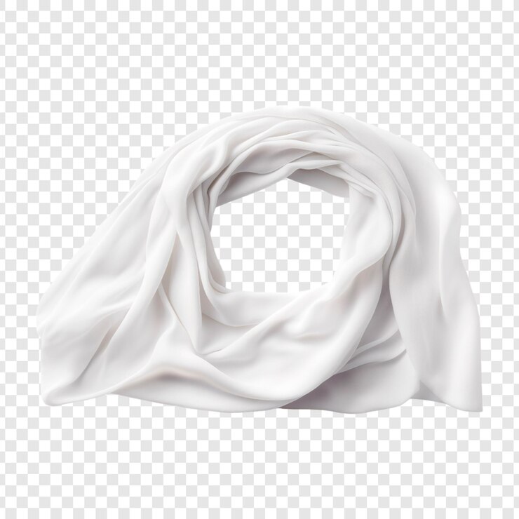 PSD modèle de foulard en velours sur fond transparent
