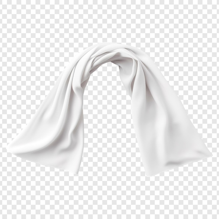 PSD modèle de foulard en velours sur fond transparent