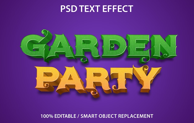 Modèle de Garden Party d'effet de texte