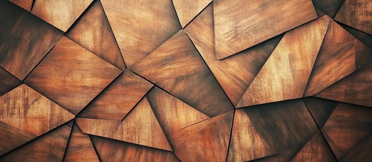 PSD modèle géométrique de mur en bois
