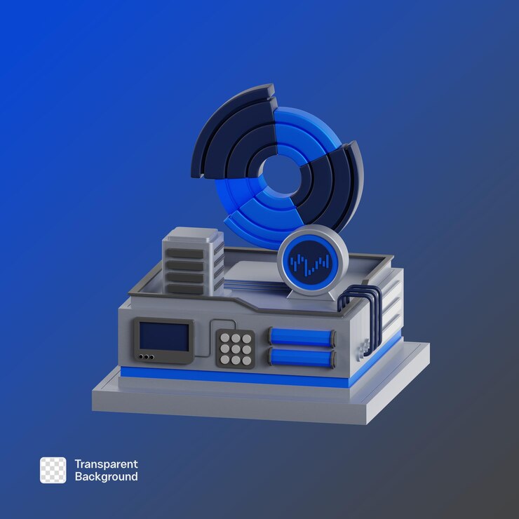 PSD modèle de graphique de données 3d illustration d'icône png