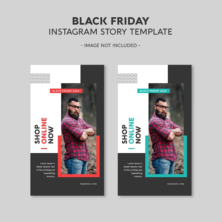 PSD modèle d'histoire instagram black friday